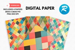 Argyle Digital Paper, Argyle Background Product Image 1