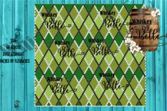 Green Argyle Ombre SS16 30oz Rhinestone Pattern Product Image 1