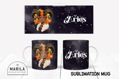 Aries Zodiac Sign mug sublimation design Product Image 1