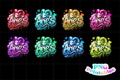 Aries Zodiac Airbrushed PNG Product Image 2