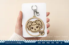 Cute Zodiac Keychain SVG | Aries Astrology Design Product Image 3