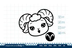 Cute Zodiac Sign SVG | Kawaii Astrology Design Product Image 2