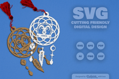 Aries Dream Catcher Laser Cut Set SVG Product Image 2