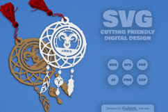 Aries Dream Catcher Laser Cut Set SVG Product Image 2
