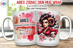Zodiac Sign Mug Wraps Bundle, Astrology 15oz Sublimation PNG Product Image 5