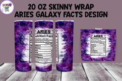 20 OZ Aries Galaxy Facts Straight and Skinny Tumbler Wrap Product Image 2