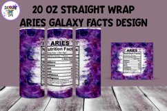 20 OZ Aries Galaxy Facts Straight and Skinny Tumbler Wrap Product Image 3