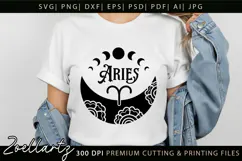Aries Zodiac Sign SVG Cut File for T-shirt Mug Pillow Signs Product Image 6