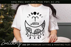 Aries Zodiac Sign SVG Cut File for T-shirt Mug Pillow Signs Product Image 1