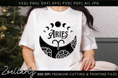 Aries Zodiac Sign SVG Cut File for T-shirt Mug Pillow Signs Product Image 1