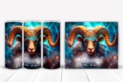 Aries Zodiac Sign Tumbler Wrap Sublimation Product Image 3
