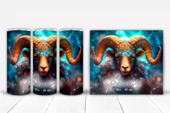 Aries Zodiac Sign Tumbler Wrap Sublimation Product Image 3