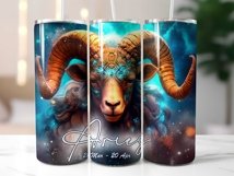 Zodiac Signs Skinny Tumbler Wrap Sublimation Bundle Product Image 8