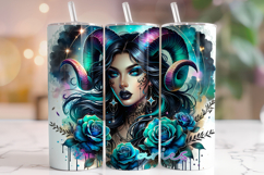 Aries Tumbler Wrap, Zodiac Tumbler, Astrology Tumbler PNG Product Image 1