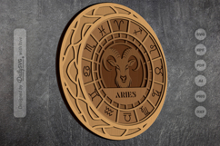 Aries Zodiac Layered Laser Cut Product Image 3