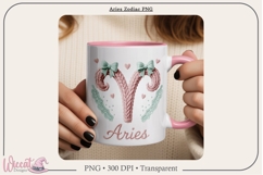 Aries Zodiac PNG, Cozy Faux Knit Astrology Clipart, Product Image 7