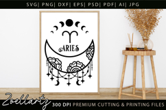 Aries Zodiac Sign SVG Cut File for T-shirt Mug Pillow Signs Product Image 5