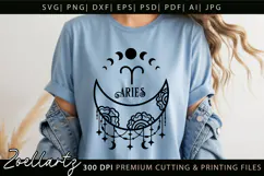 Aries Zodiac Sign SVG Cut File for T-shirt Mug Pillow Signs Product Image 3