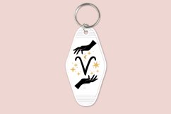 Aries zodiac signs keychain svg cutting files or sublimation files for keychain