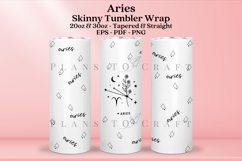 Aries zodiac skinny tumbler sublimation wrap with high resolution and transparant background are for 20oz and 30oz skinny tumbler