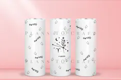 Aries zodiac skinny tumbler sublimation wrap with high resolution and transparant background are for 20oz and 30oz skinny tumbler