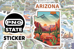 Arizona Sticker PNG SVG | State Outline Decal File | Product Image 1