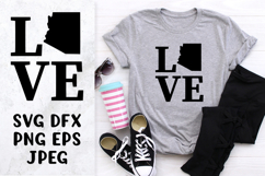 Love Arizona SVG with map. Patriotic shirt design Product Image 1