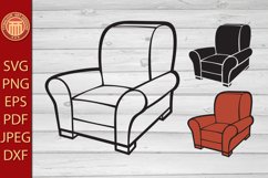 Armchair - eps, jpg, dxf, svg, pdf, png files Product Image 1