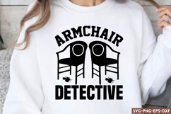 Armchair detective SVG, True Crime SVG Product Image 1