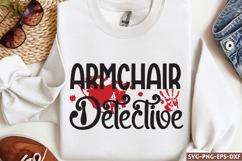 Armchair detective SVG, True Crime SVG Product Image 1