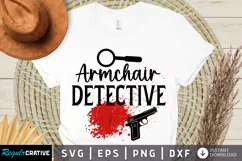 Armchair Detective SVG, True Crime Queen SVG Design Product Image 1