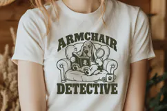 Armchair Detective SVG | Basset Hound Cozy Mystery Design Product Image 2