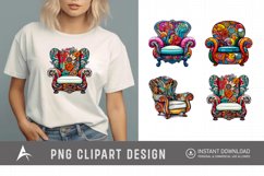 Watercolor Armchair Sublimation Clipart Product Image 1