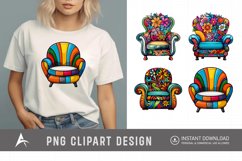 Watercolor Armchair Sublimation Clipart Product Image 1