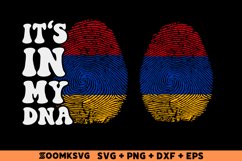 It's in my DNA Armenia Flag Fingerprint Sublimation PNG, SVG Product Image 1