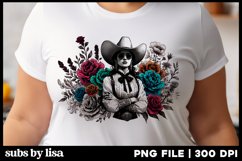 Western Woman Sublimation Design PNG Cowgirl Clipart Product Image 2