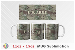 Camouflage Pattern - 11oz-15oz Mug and Bottom Design. Product Image 3