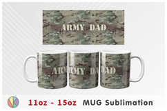 Camouflage Pattern - 11oz-15oz Mug and Bottom Design. Product Image 3