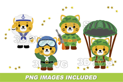 Soldiers Cats Elements 3D SVG Product Image 3