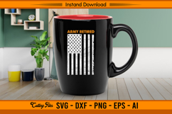 Army Retired SVG Military Veteran American Flag Design Product Image 3
