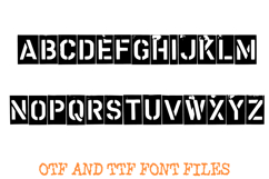 Army Stencil Military Lettering ABC Font Typography Text Product Image 2