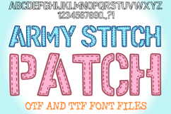 Army Stitch Patch Alphabet Lettering ABC Embroidery Text Font OTF