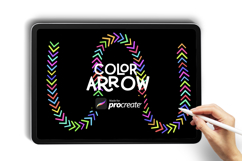 Color Arrow Line Brush for Procreate
