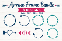 Arrow Monogram Circular Frames | Personalize initials Product Image 1
