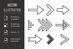 Icon Set of Flat Arrows Product Image 1
