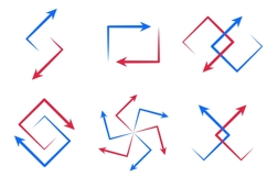 Abstract Arrow Logo Icons SVG Bundle | 6 Vector Designs Product Image 1