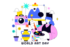 10 World Art Day Illustration Product Image 4