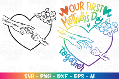 Mom svg Our first Mother&#039;s day together new born baby Product Image 1