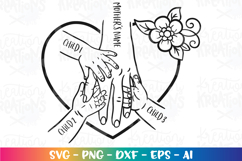 Mom svg Mother hand with three children Happy Mother&#039;s day Product Image 1