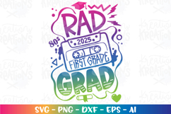 Graduation svg Rad First grade Grad 80s mix tape kids Product Image 1